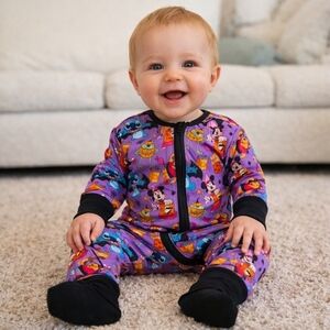Halloween Walt Disney Characters Bamboo Convertible Zippy Size 6-12 Months NWT!